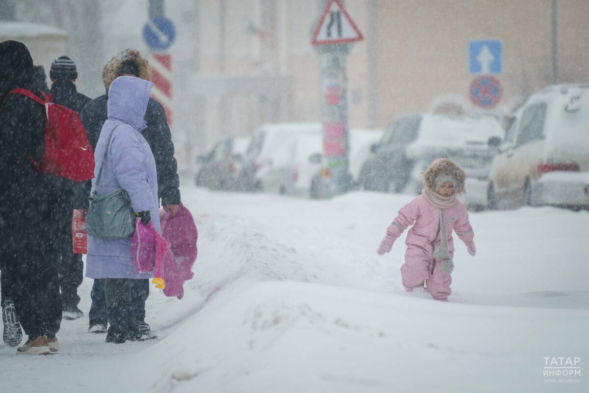 В Татарстане объявили штормовое предупреждение из-за снегопадов и сильного ветра
