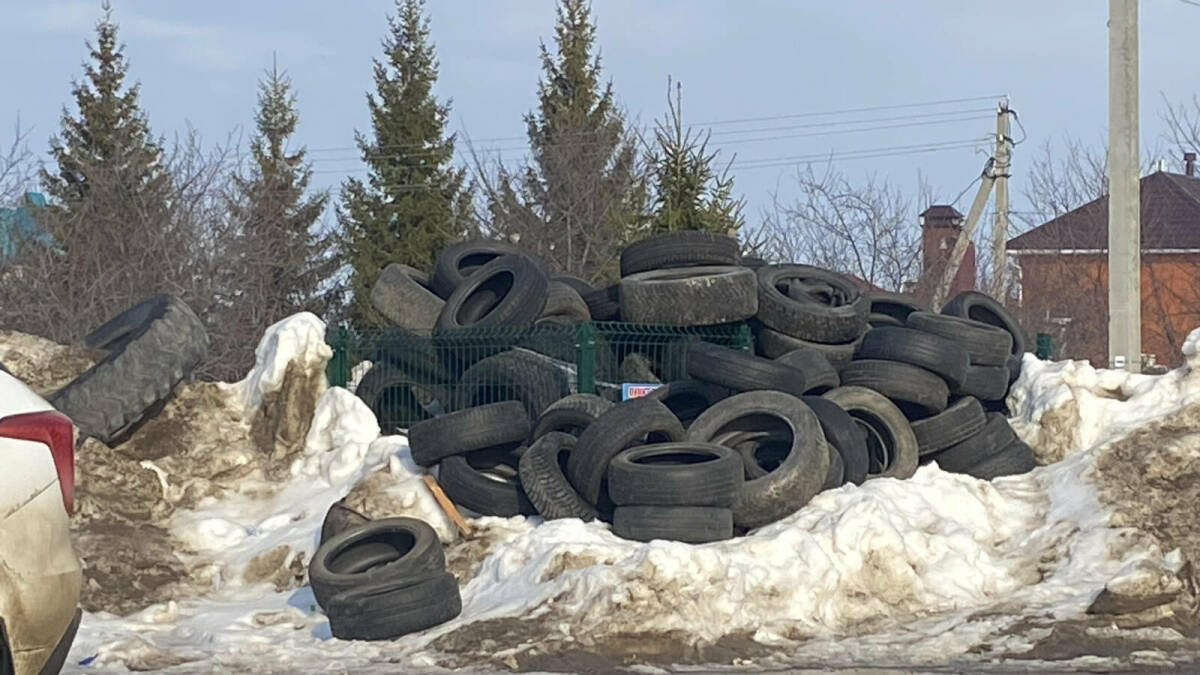 Инспекторы Росприроднадзора обнаружили свалку использованных шин в Чистополе