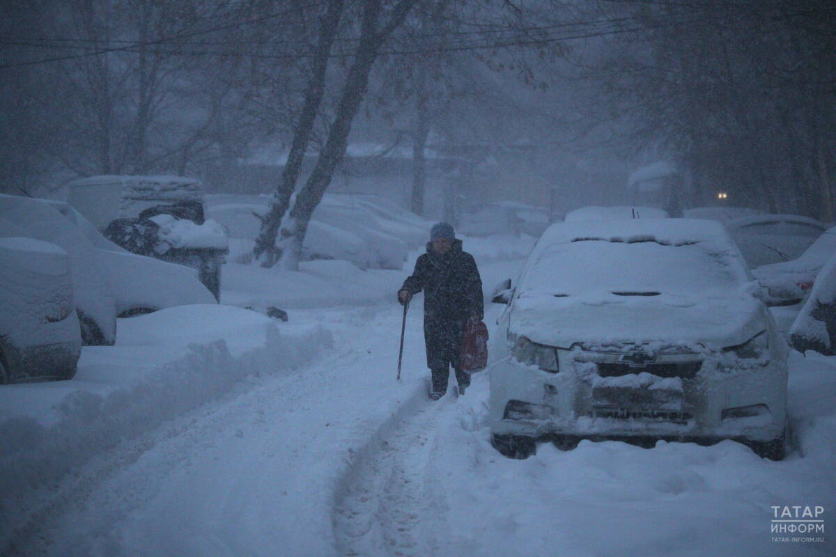 В Татарстане сохранится снежная погода, после ночных морозов потеплеет до -4 градусов
