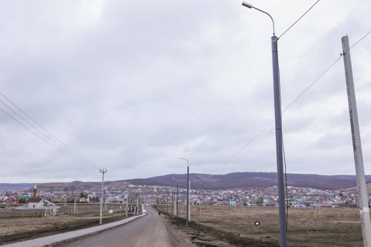 В микрорайоне Альметьевска завершено строительство сетей освещения для многодетных семей