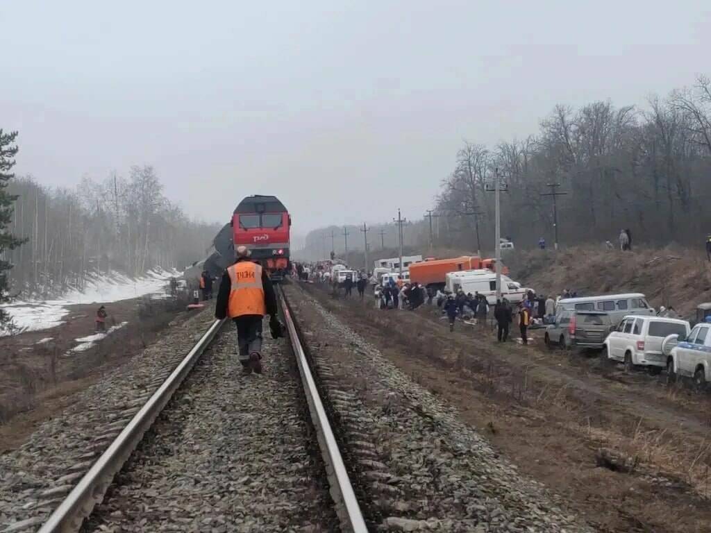 При сходе вагонов в Ульяновской области 20 человек получили ушибы, еще двое – переломы
