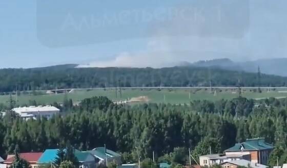 На полигоне ТБО под Альметьевском произошел пожар