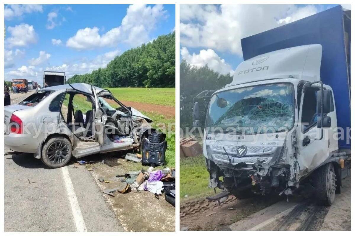 Годовалый ребенок и двое взрослых погибли в ДТП с грузовиком на трассе в РТ