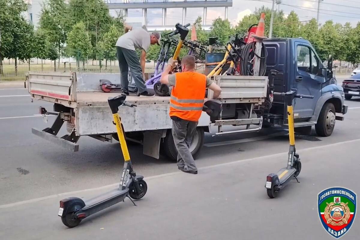 В Казани на спецстоянки отправили 271 электросамокат