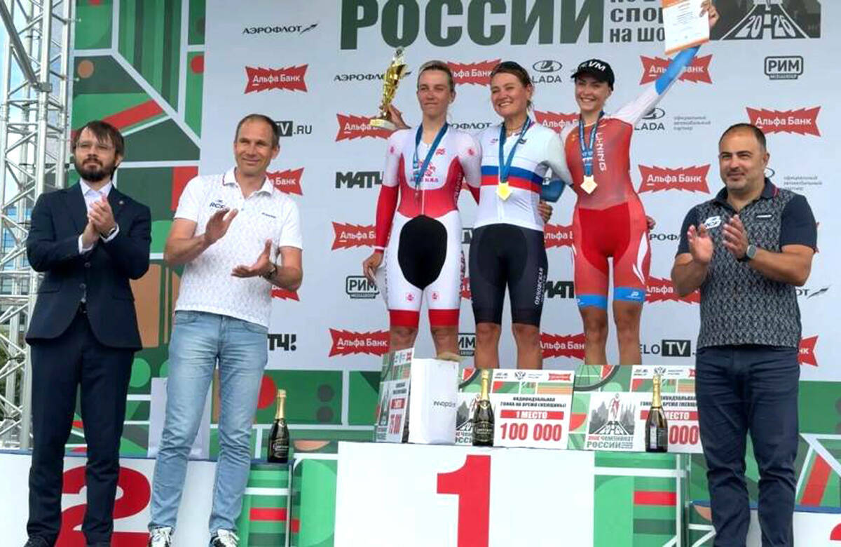 Спортсменка-любитель выиграла золото ЧР по велоспорту в Иннополисе