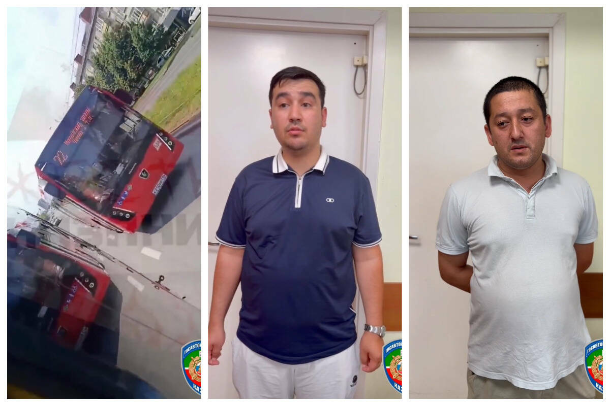 Двух водителей автобусов оштрафовали за опасные гонки в Казани
