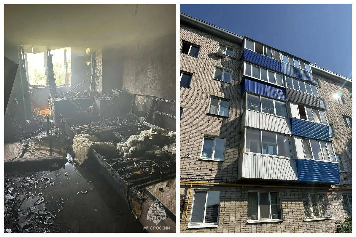 Пять человек, включая троих детей, спасены при пожаре в жилом доме в Бугульме
