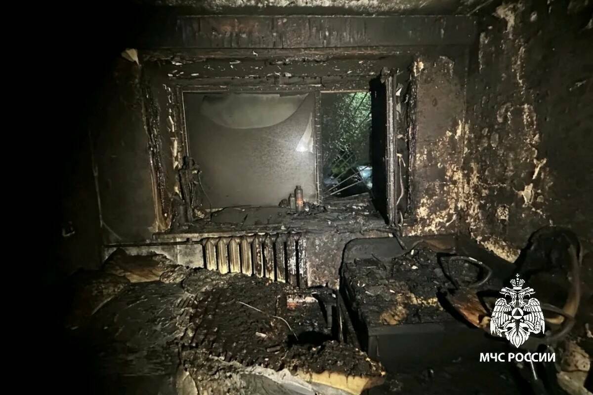Мужчина получил ожоги на пожаре в казанской пятиэтажке