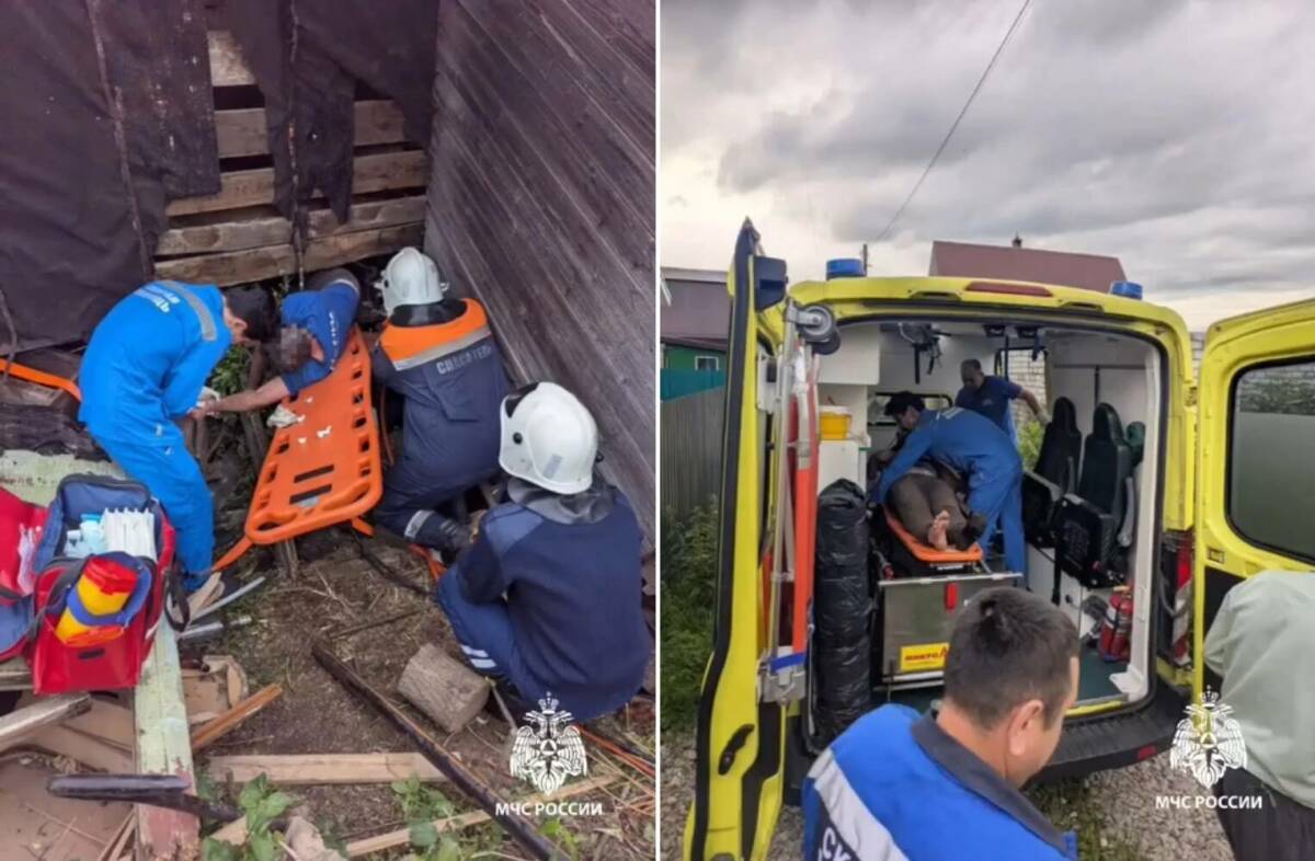 Мужчину зажало конструкциями при разборе дачного дома в казанском поселке