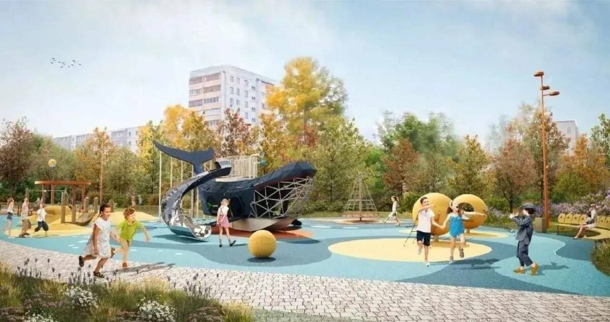 В Бугульме завершается первый этап благоустройства Детского парка
