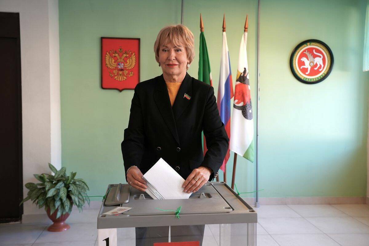 Ольга Воронова проголосовала на выборах депутатов Госдумы