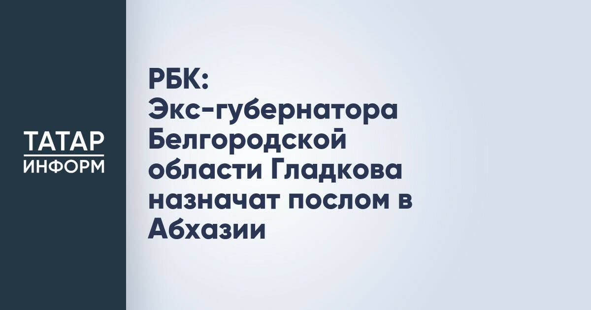 Вячеслав Гладков может стать послом России в Абхазии