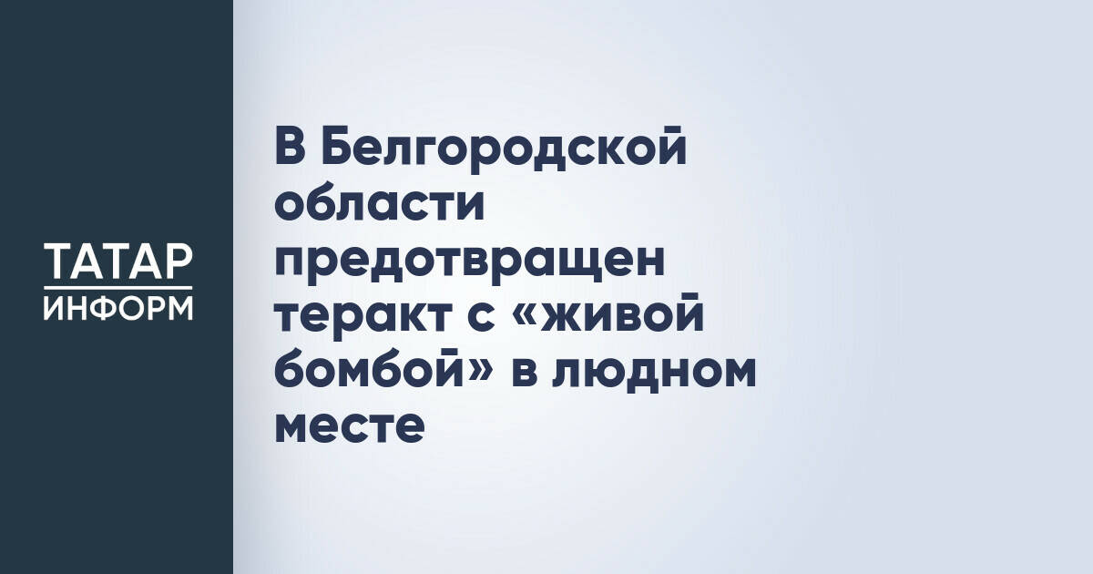 В Белгородской области предотвращено покушение на совершение теракта