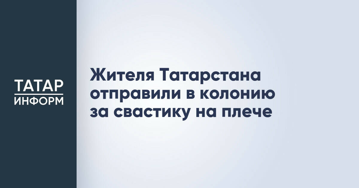Житель Татарстана приговорен к колонии-поселению за демонстрацию нацистской символики