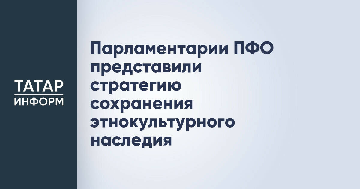 Молодёжные парламентарии ПФО предложили стратегию сохранения этнокультурного наследия