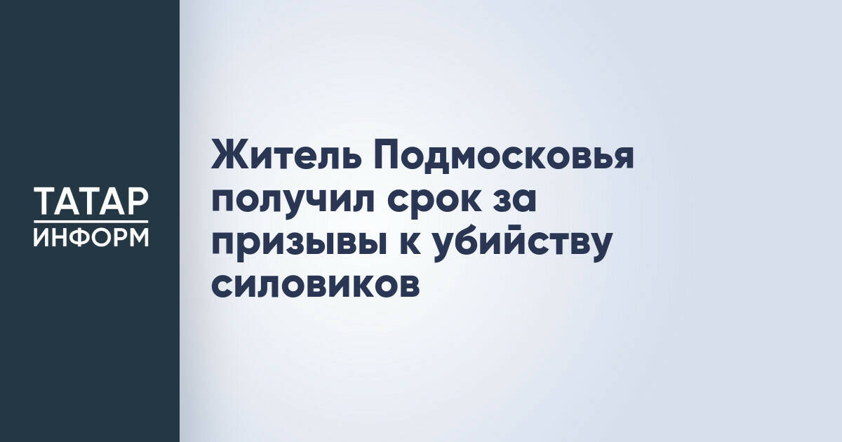 Житель Подмосковья осужден за призывы к насилию над силовиками и хранение оружия