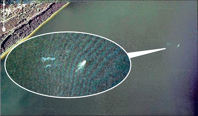 Google Earth сфотографировал Лохнесское чудовище