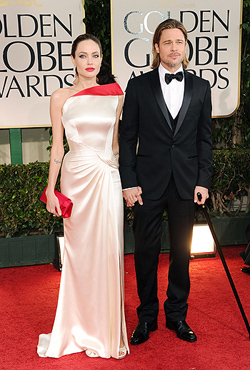 Анджелина Джоли и Брэд Питт на церемонии Золотой глобус
